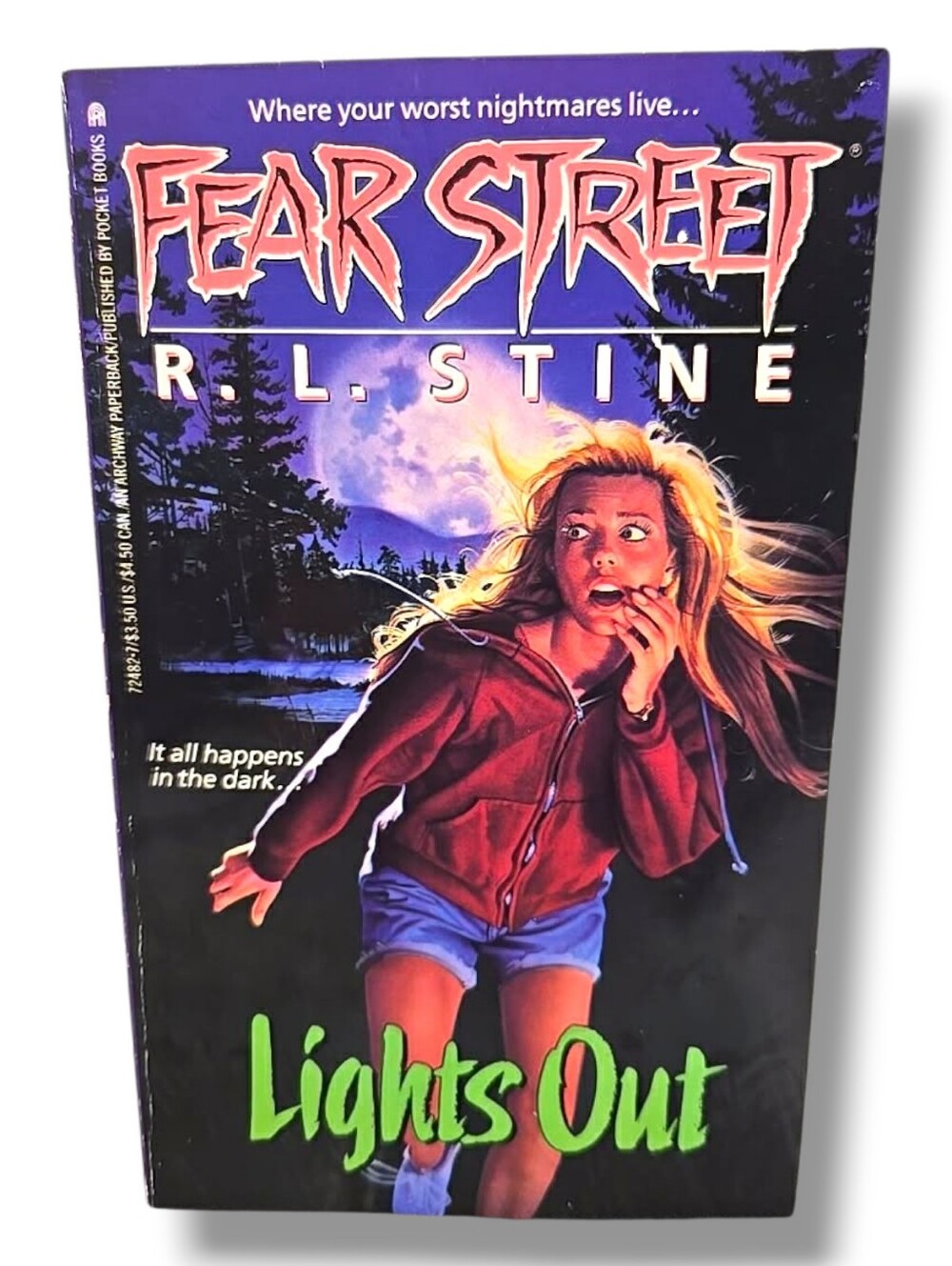 Lights Out by R.L. Stine Fear Street 1st Edition Vintage YA Horror Paperback